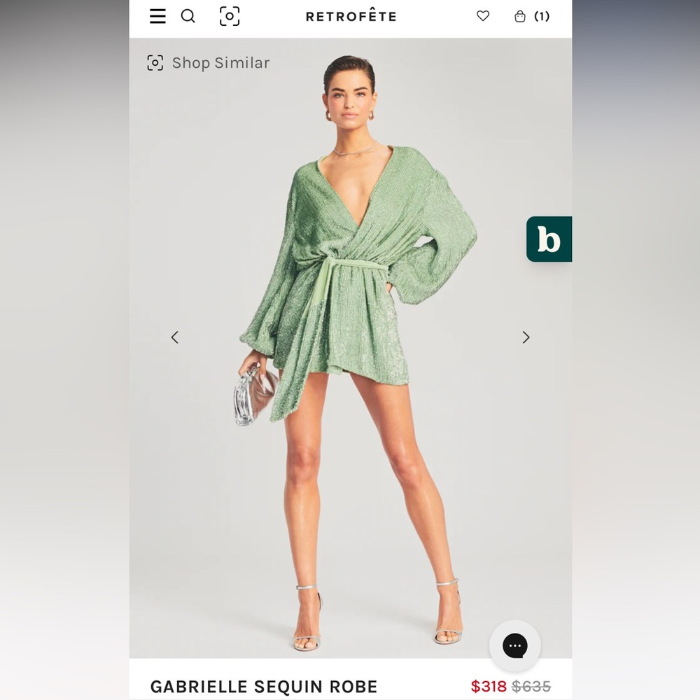 Retrofete sequin robe dress